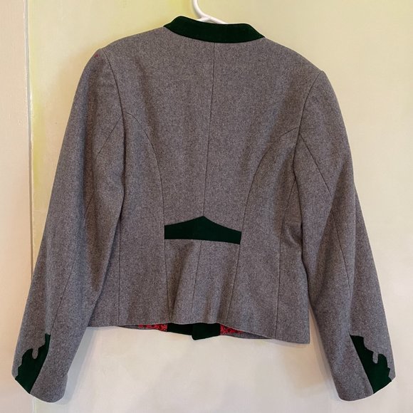 Austrian children jacket in gray wool felt. Vintage HAMO - Picture 4 of 9